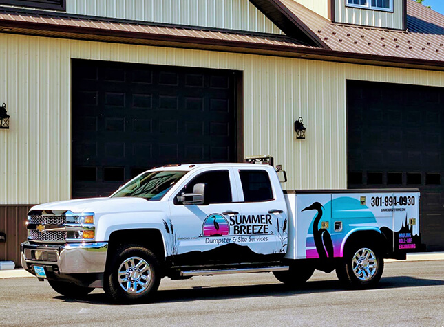 Exploring features of a 10-yard dumpster